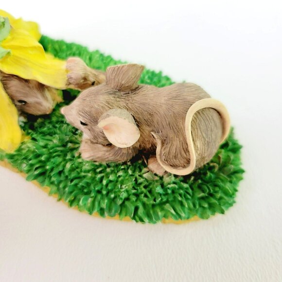 Rare Silvestri Charming Tails Hide Seek Mice Figurine 1993 Early Piece Retired - Picture 4 of 10